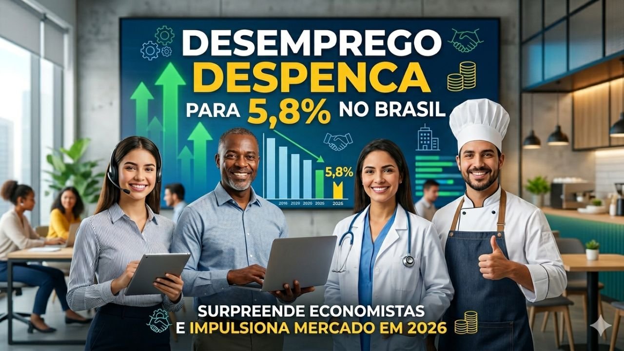 Desemprego em queda no brasil
