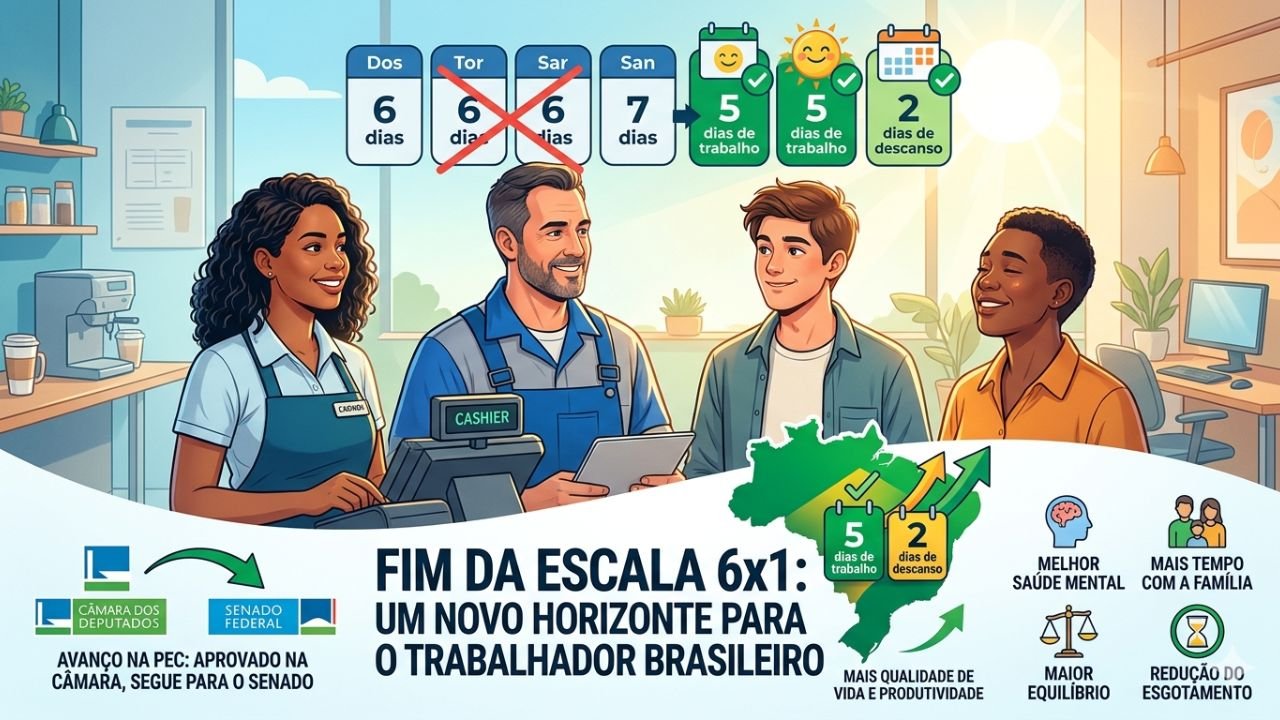 Fim da Escala 6x1 Avança e Pode Transformar o Trabalho no Brasil