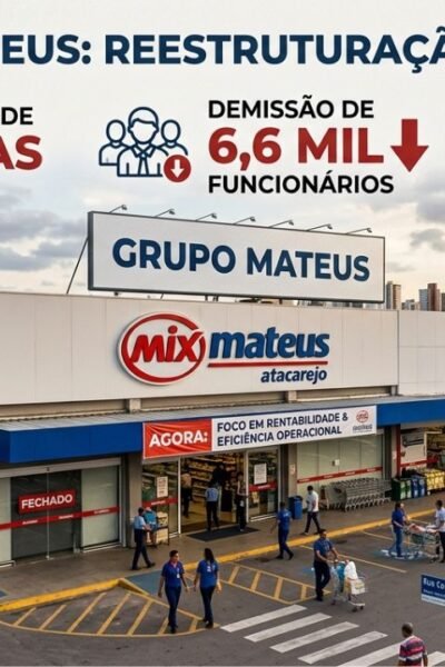 Grupo Mateus fechou 28 lojas e demitiu 6,6 mil funcionários entre 2025 e 2026. Entenda os motivos da reestruturação da gigante do varejo.