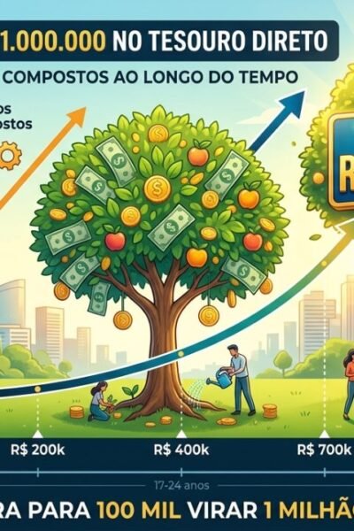 Transforme cem mil reais em um milhão de reais investindo em títulos do tesouro