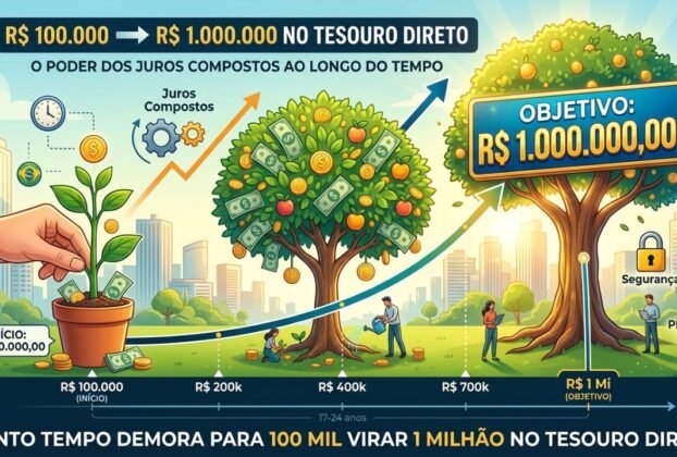 Transforme cem mil reais em um milhão de reais investindo em títulos do tesouro